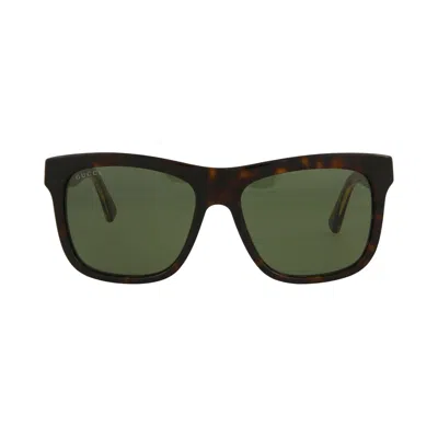 Pre-owned Gucci Square-frame Acetate Sunglasses 'havana Green' | Multi-color | Men's Size Onesize