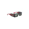 Gucci Grey Rectangular Ladies Sunglasses Gg1860s 003 52 In Black
