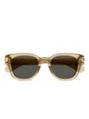 Gucci Round-frame Sunglasses In Neutrals