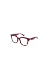Gucci Square-frame Clear Glasses In Red