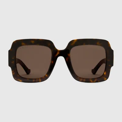 GUCCI GUCCI SQUARE-FRAME DOUBLE G SUNGLASSES