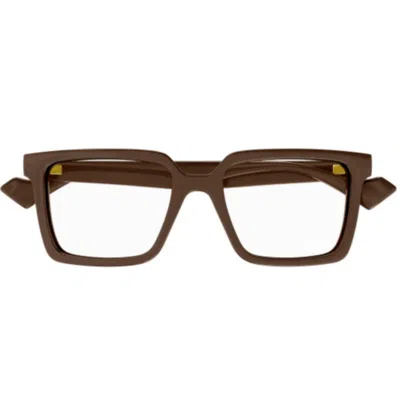 Gucci Square Frame Glasses In 007 Brown Brown Transpare