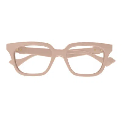 Gucci Square Frame Glasses In 007 Nude Nude Transparent