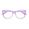 Gucci Demo Cat Eye Ladies Eyeglasses Gg0026o 014 53 In 014 Violet Violet Transpa