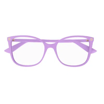 Gucci Square Frame Glasses In Purple