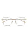 Gucci Square-frame Glasses In ゴールドトーン