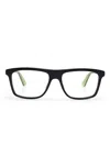 Gucci Square-frame Glasses In ブラック