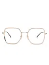 Gucci Square-frame Glasses In ゴールドトーン