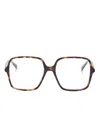 Gucci Square-frame Glasses In 褐色