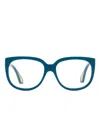 Gucci Square-frame Glasses In Blue