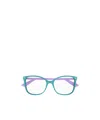 Gucci Square Frame Glasses In Blue