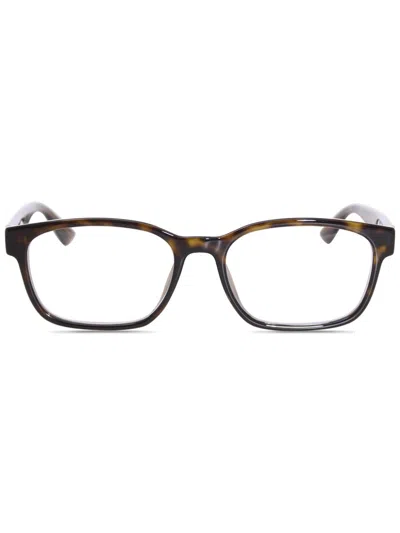 Gucci Square Frame Glasses In Brown