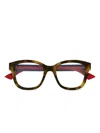 Gucci Square-frame Glasses In Brown