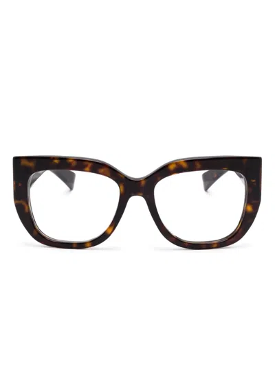 Gucci Square-frame Glasses In Brown