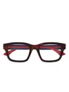 Gucci Square-frame Glasses In Brown