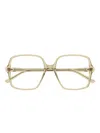 Gucci Square-frame Glasses In Brown