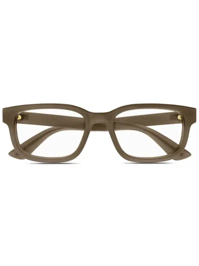 Gucci Brille Mit Eckigem Gestell In Brown