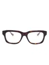 Gucci Square-frame Glasses In Brown