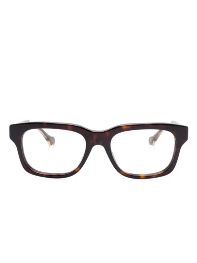 Gucci Square-frame Glasses In Brown