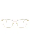 Gucci Square-frame Glasses In Gold