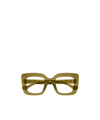 Gucci Square-frame Glasses In Green