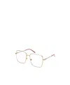 Gucci Square Frame Glasses In Nude