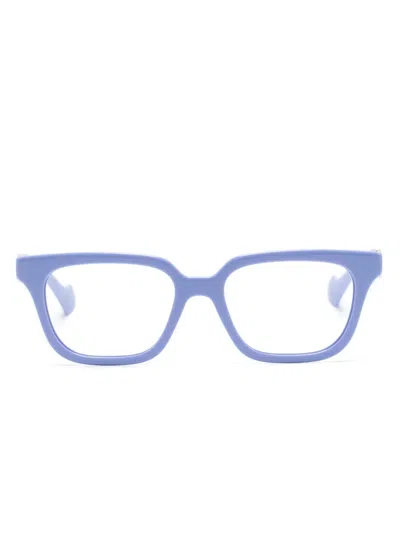 Gucci Brille Mit Eckigem Gestell In Purple
