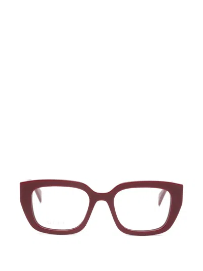 Gucci Square-frame Glasses In Red