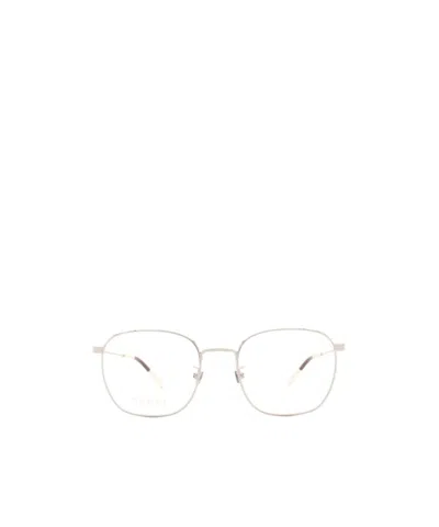 Gucci Square-frame Glasses In Silver