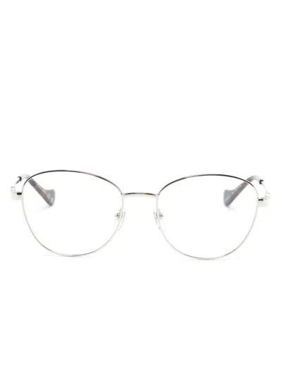 Gucci Square-frame Glasses In Silver