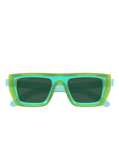 Gucci Square-frame Gradient-effect Sunglasses In Green