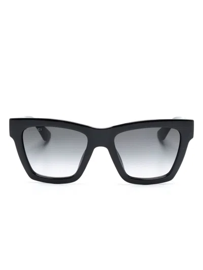 Gucci Square-frame Gradient Sunglasses In Black