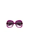 Gucci Square-frame Gradient Sunglasses In Purple