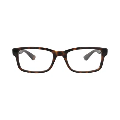 Pre-owned Gucci Square Frame Injection Optical Frames 'havana/transparent' | Brown | Men's Size Onesize