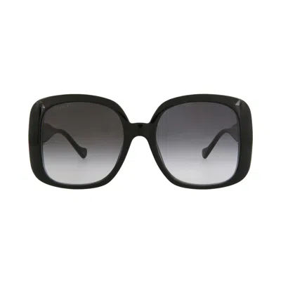 Pre-owned Gucci Square Frame Injection Sunglasses 'black/grey' | Women's Size Onesize