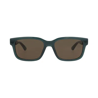Pre-owned Gucci Square-frame Injection Sunglasses 'blue Brown' | Men's Size Onesize