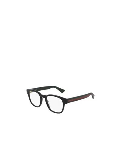 Gucci Square-frame Logo-detail Glasses In Black