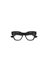 Gucci Square-frame Logo-plaque Glasses In Black