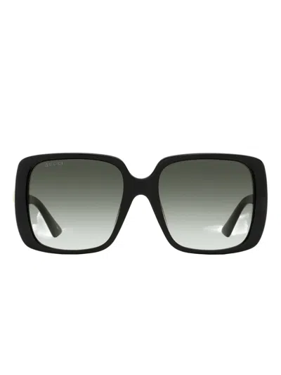 Gucci Square-frame Logo Sunglasses In Green