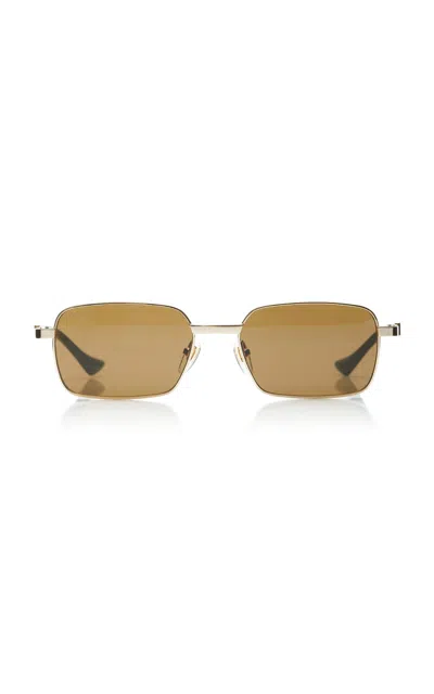 Gucci Square-frame Metal; Bio-nylon Sunglasses In Gold