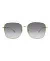 Gucci Square-frame Metal Sunglasses In Gold