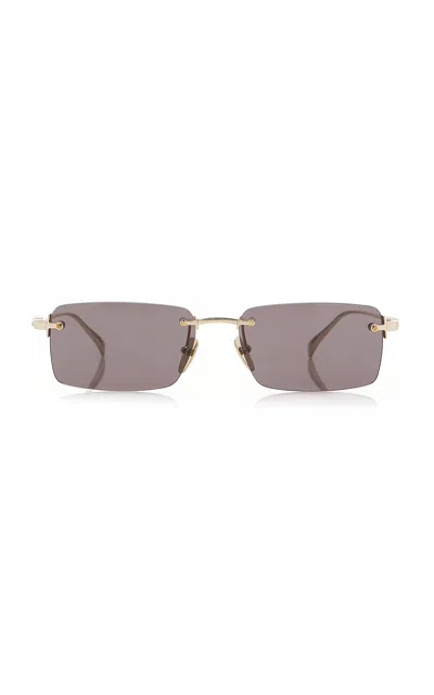 GUCCI SQUARE-FRAME METAL SUNGLASSES