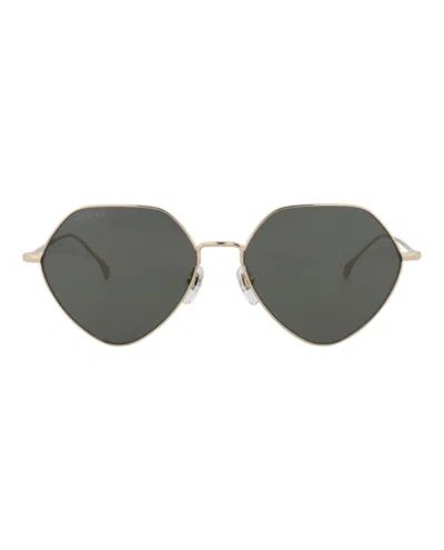Gucci Square-frame Metal Sunglasses With Velvet Case