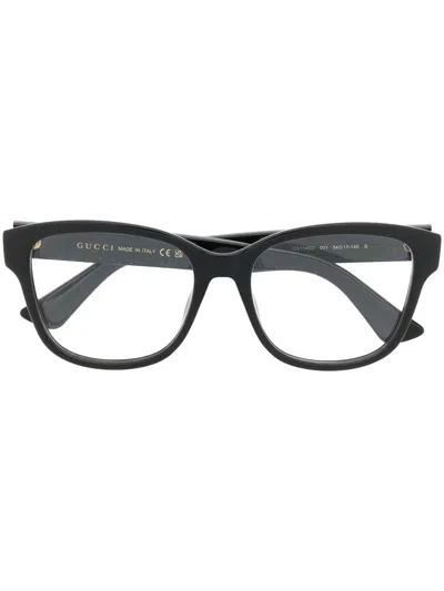 Gucci Brille Mit Eckigem Gestell In Black