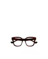 Gucci Square Frame Optical Glasses In Brown