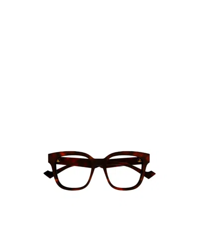 Gucci Square Frame Optical Glasses In Brown