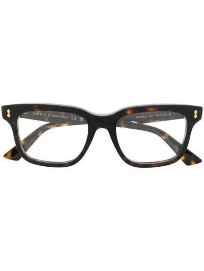 Gucci Square-frame Optical Glasses In Brown