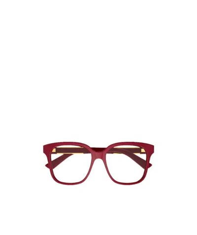 Gucci Square Frame Optical Glasses In Red