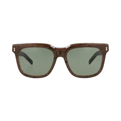 Pre-owned Gucci Square-frame Recycled Acetate Sunglasses 'blue Green' | Multi-color | Men's Size Onesize