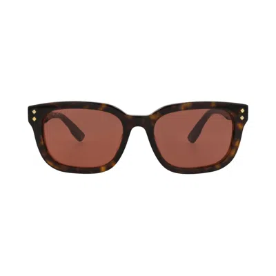 Pre-owned Gucci Square-frame Recycled Acetate Sunglasses 'havana Brown' | Multi-color | Women's Size Onesize